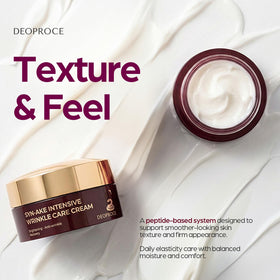 Deoproce ingredient label detail highlighting SYN-AKE peptide and niacinamide benefits