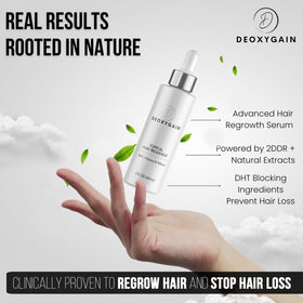 Deoxygain serum dropper releasing clear gel texture for fast absorption benefit