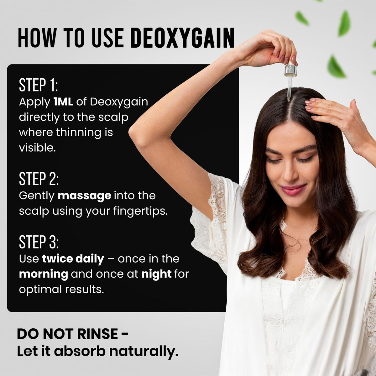Deoxygain saw palmetto ingredient close-up supporting DHT-balancing benefit