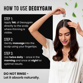 Deoxygain saw palmetto ingredient close-up supporting DHT-balancing benefit