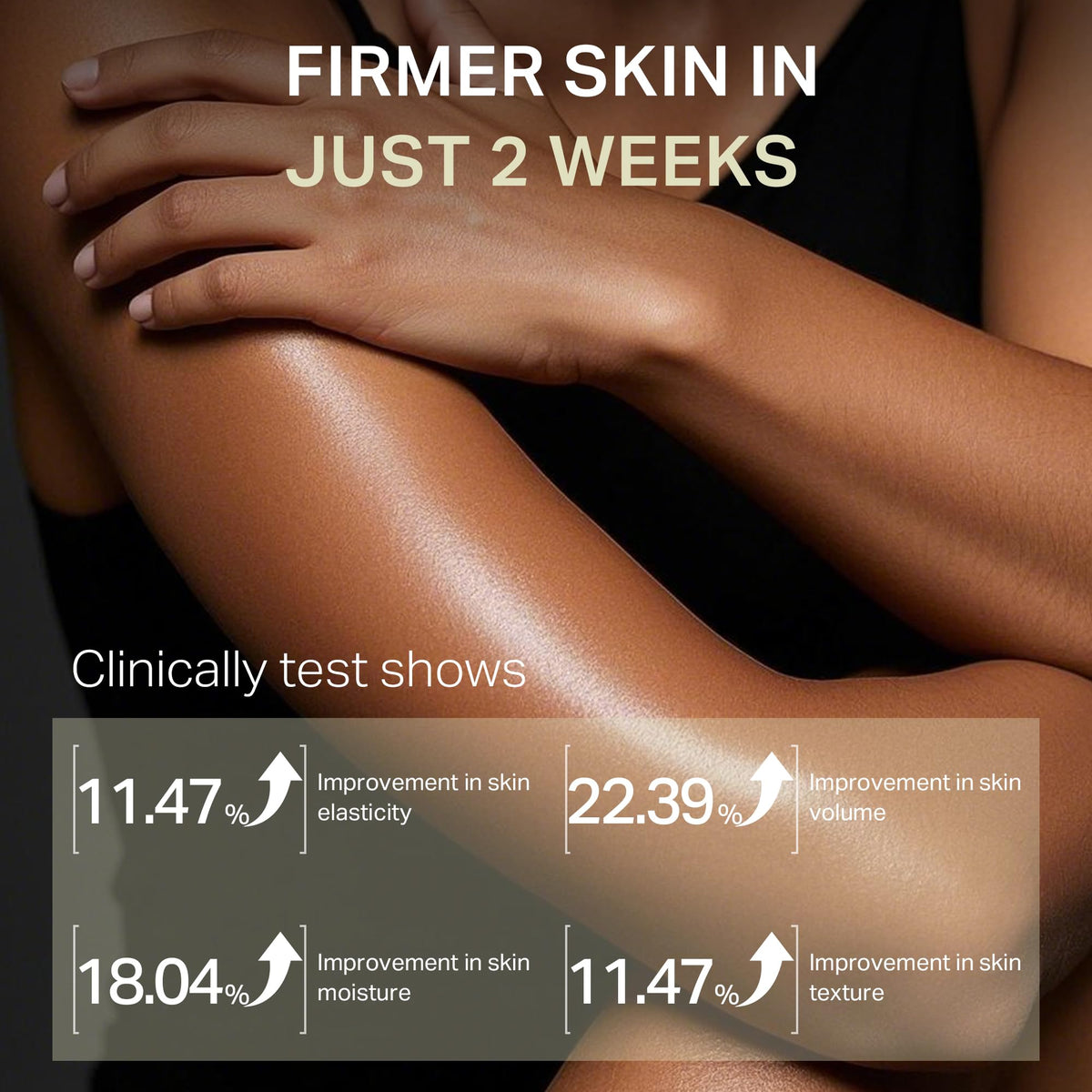 depology applying lotion to arm demonstrating smoothing and hydration benefit