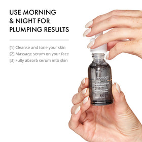 depology serum application face demonstrating smoothing of expression lines