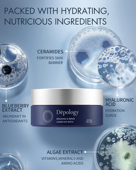 depology single hydrogel eye patch close-up showing smooth edge