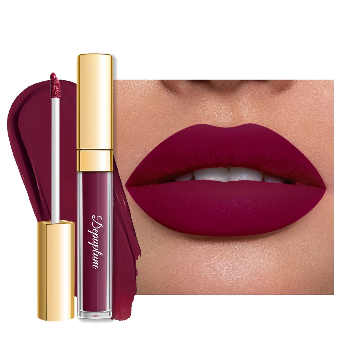 Depuplum DM03 front package showing mauve red shade and branding for clear purchase decision
