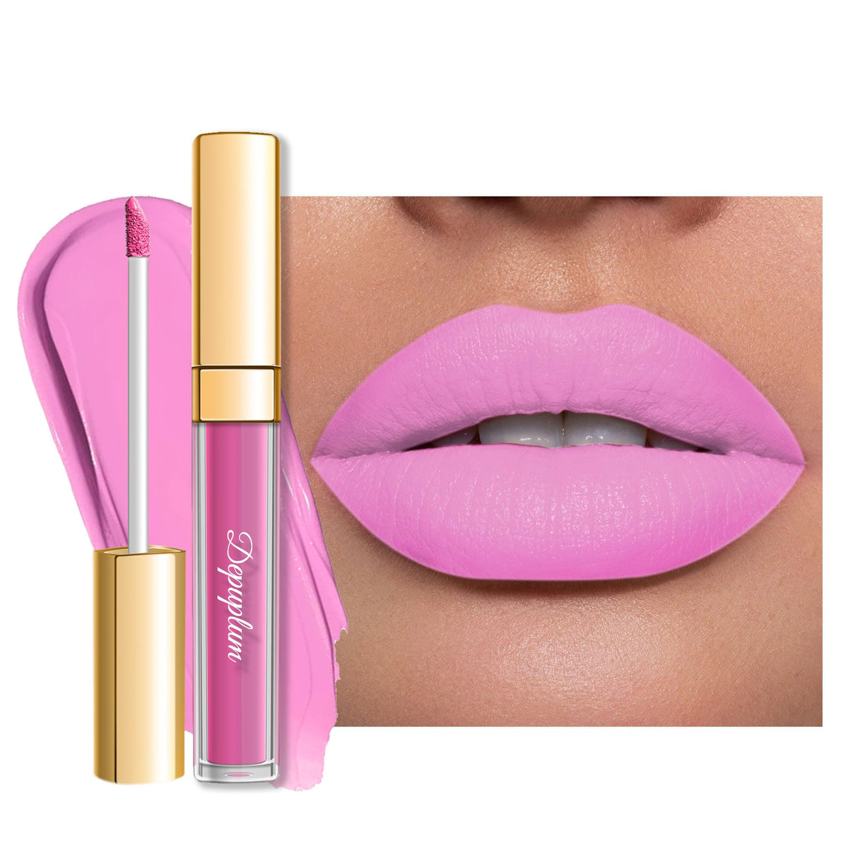 Depuplum front packaging showing product and baby pink shade, reliable daily wear