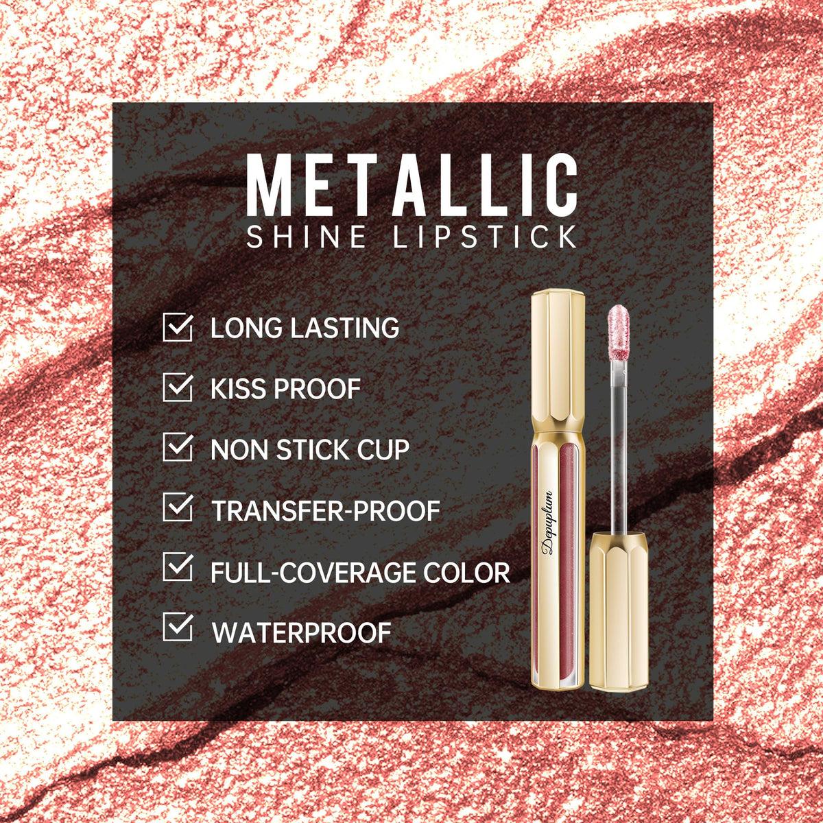 Depuplum DP101 Halo lip application detail showing seamless metallic finish and comfort