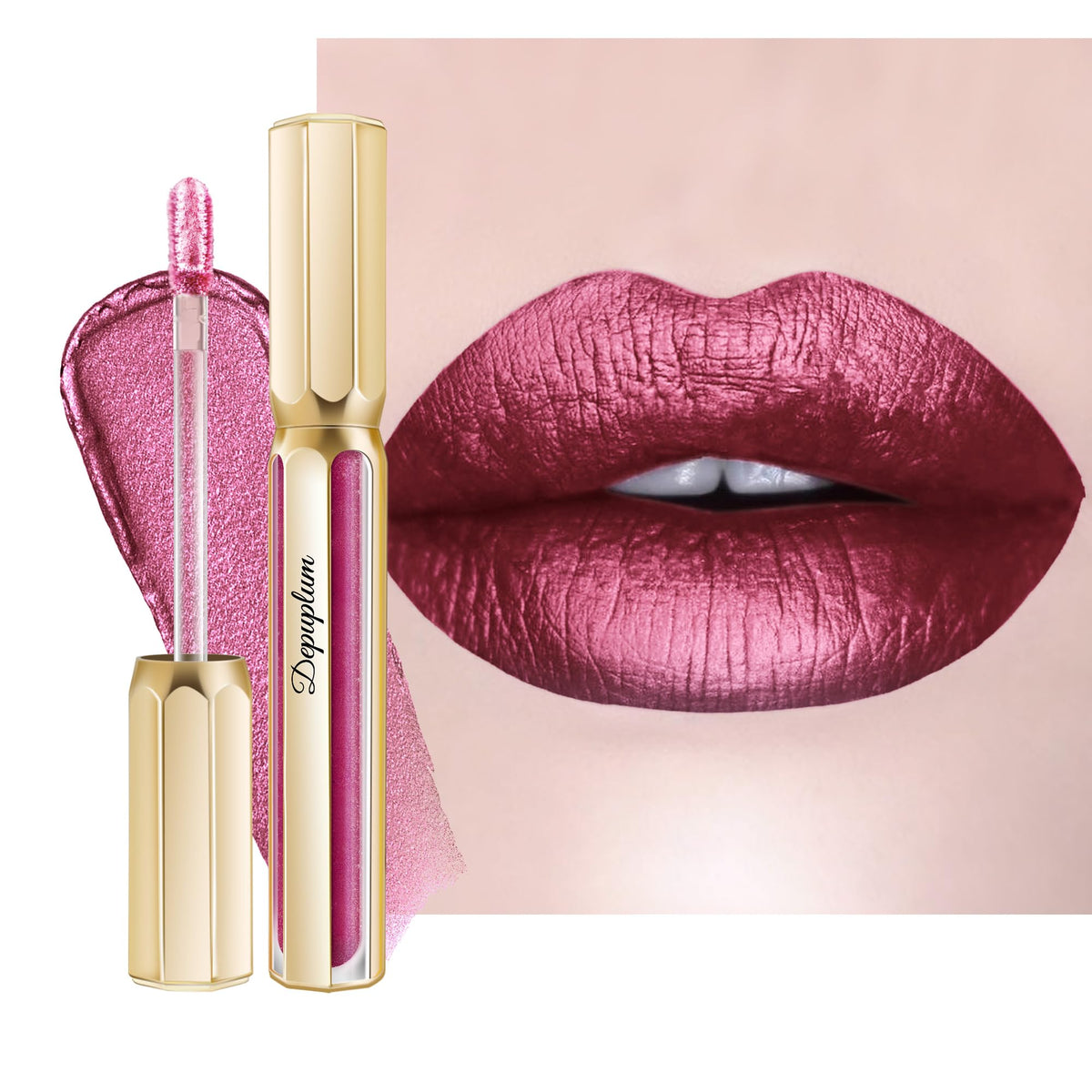 Depuplum DP107 front packaging showing bold burgundy color and metallic finish