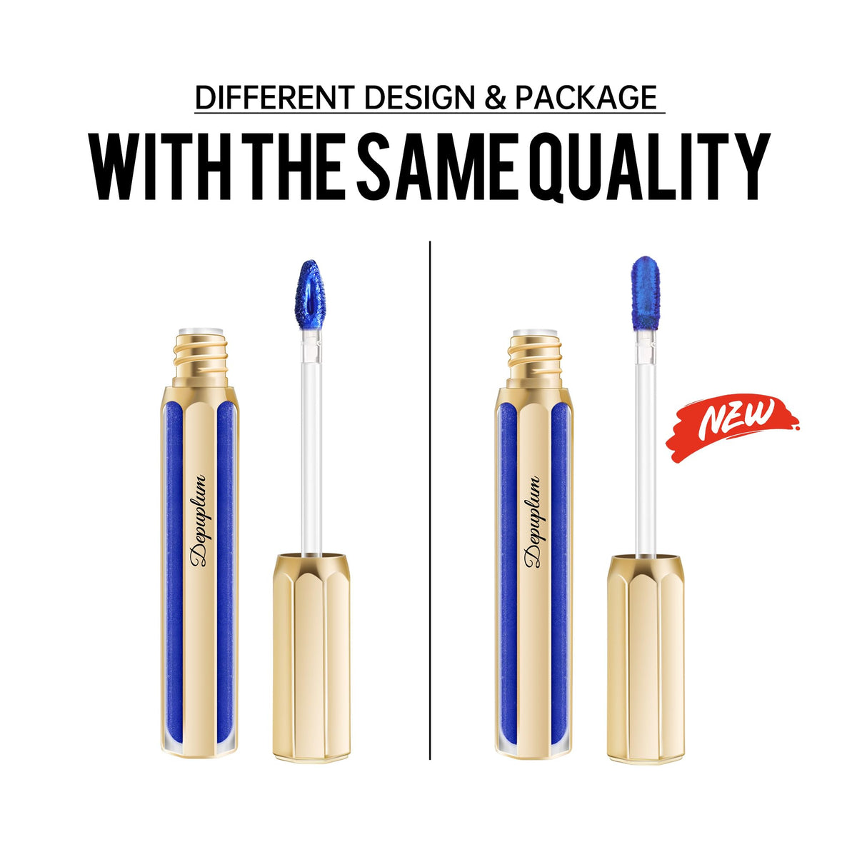 Depuplum applying to lips showing even coverage and comfortable wear