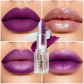 Depuplum DU-M8 purple side close-up showing creamy matte texture and rich pigment benefit