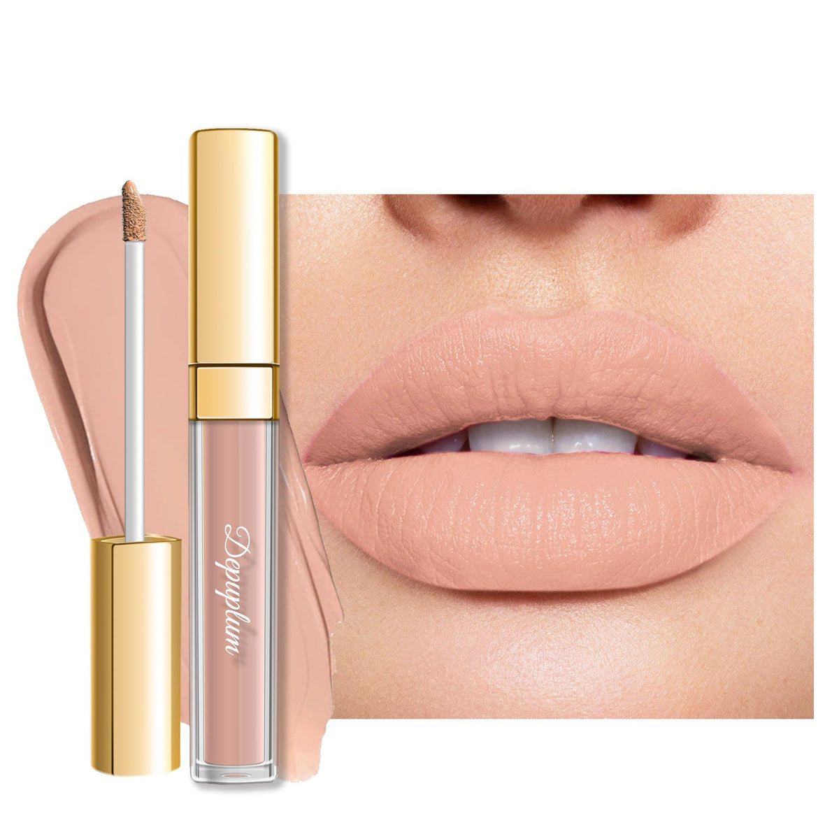 Depuplum front packaging showing LatteNude shade and long‑wear benefit