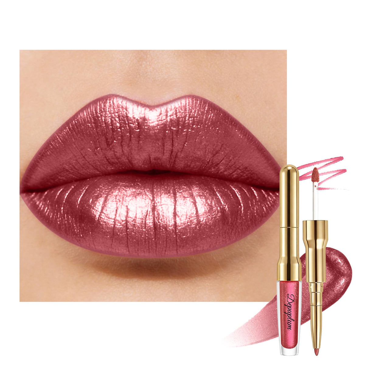 Depuplum GB18 front packaging showing dark red metallic shade and dual ends for precision