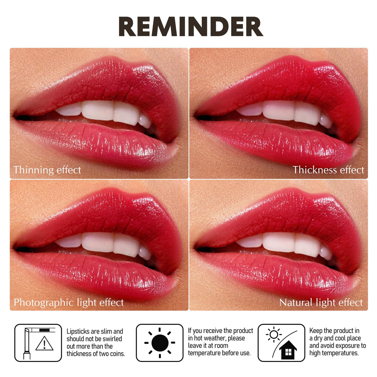 Depuplum lip before and after swipe showing visible hydration benefit