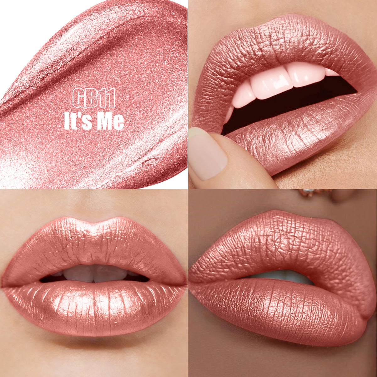 Depuplum closeup of lipstick texture showing shimmer and smooth finish for full coverage