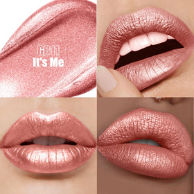 Depuplum closeup of lipstick texture showing shimmer and smooth finish for full coverage
