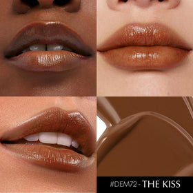 Depuplum close-up of glossy texture revealing smooth, non-sticky finish and moisturizing sheen