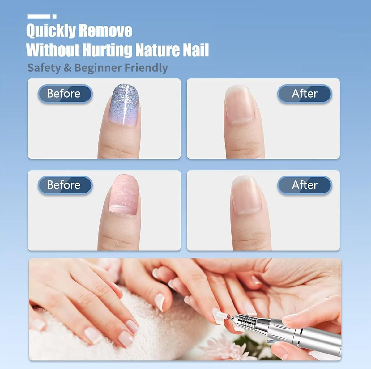 Depvko sanding bands with mandrel showing long-lasting supply for many manicures