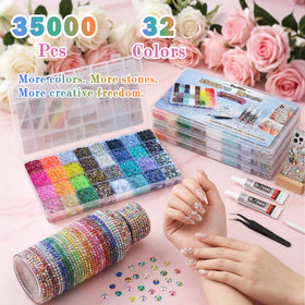 DERFILIN 32-compartment organizer top view keeps colors sorted and accessible