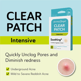 DERMA ANGEL patch under foundation showing invisibility and makeup compatibility
