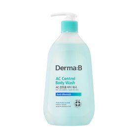 Derma B bottle front packaging showing clear label and purpose for sebum control
