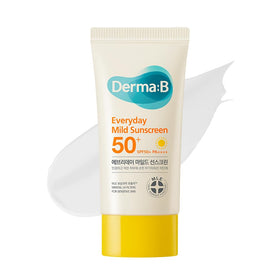 Derma B front packaging 50ml showing compact travel-friendly SPF protection