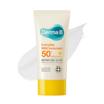Derma B front packaging 50ml showing compact travel-friendly SPF protection