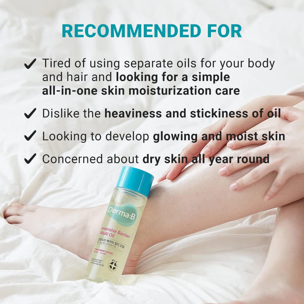 Derma B used on hair ends demonstrating shine and split-end smoothing benefit