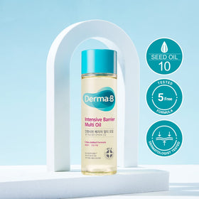 Derma B bottle held in hand to show 135ml size and travel-friendly scale