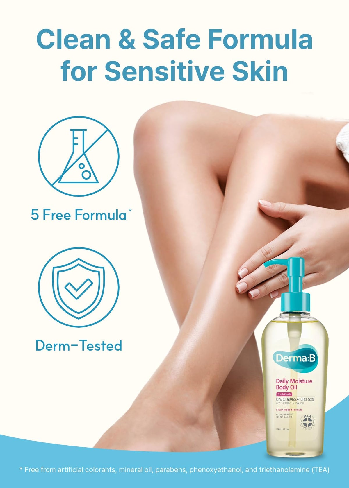 Derma B before and after skin showing improved softness and elasticity