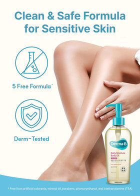 Derma B before and after skin showing improved softness and elasticity