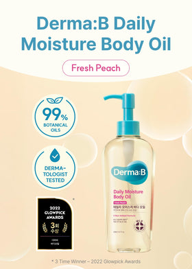 Derma B texture close-up of argan oil drop demonstrating hydration