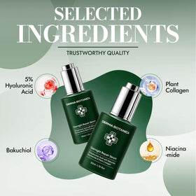 derma botanica bottle styled on vanity conveying a calming routine