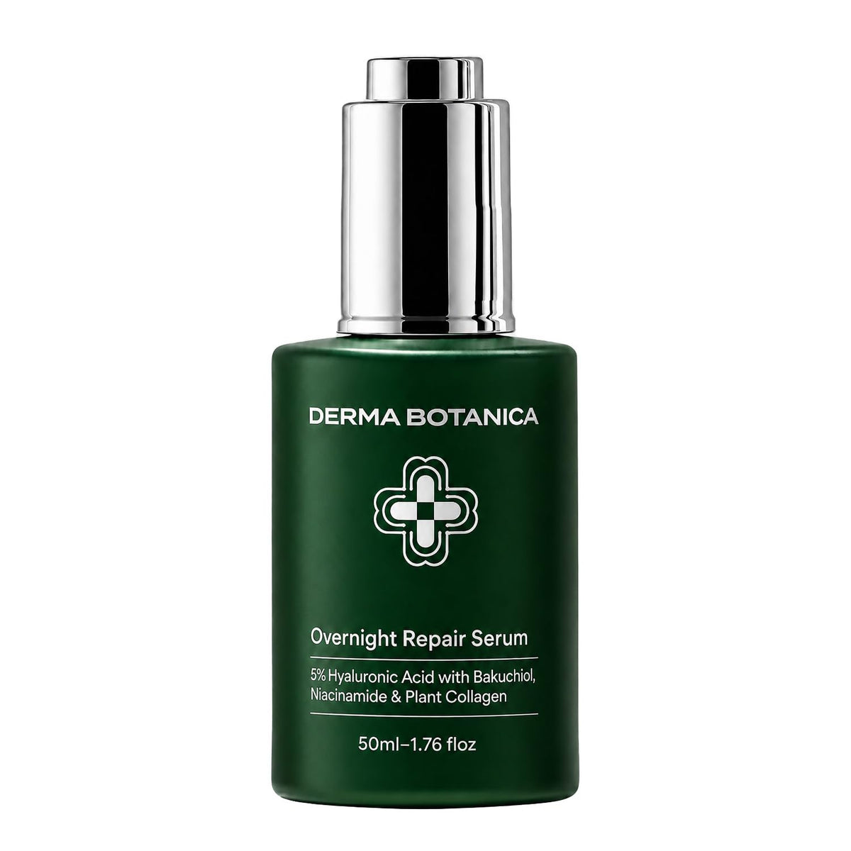 derma botanica front packaging showing bottle and product benefits