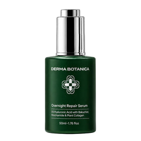 derma botanica front packaging showing bottle and product benefits