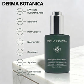 derma botanica serum texture close-up showing lightweight, fast-absorbing finish