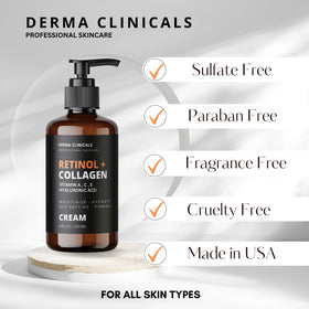 DERMA CLINICALS cream applied on hand demonstrating instant moisturizing