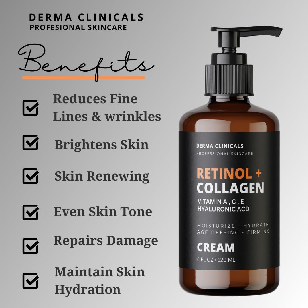 DERMA CLINICALS ingredients display with vitamin C focus for brightening
