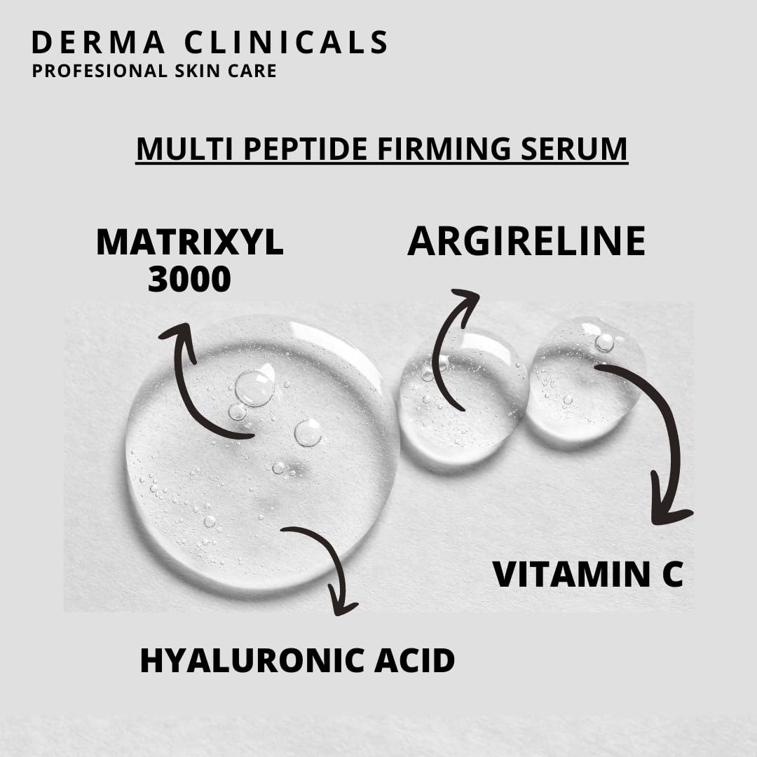 DERMA CLINICALS close-up of serum droplet showing lightweight hydrating texture
