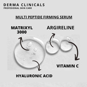 DERMA CLINICALS close-up of serum droplet showing lightweight hydrating texture