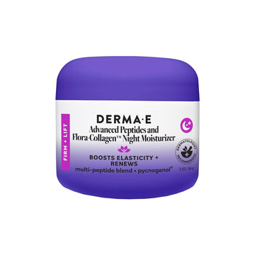 Derma E front jar showing product and clear branding with clean design benefit