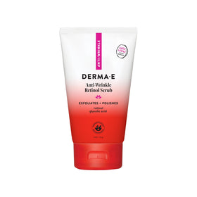 Derma E anti-wrinkle scrub front packaging showing product and benefits