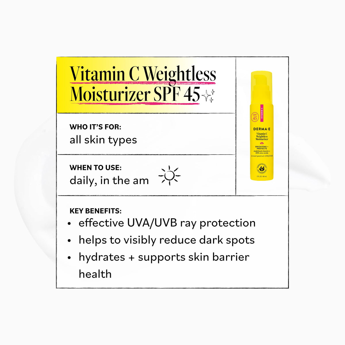 Derma E applied on cheek and neck to show blendability and coverage