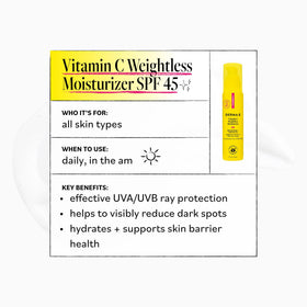 Derma E applied on cheek and neck to show blendability and coverage
