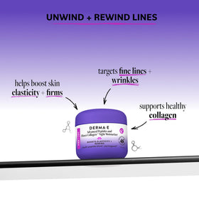 Derma E close-up of cream texture highlighting smooth, fast-absorbing hydration benefit