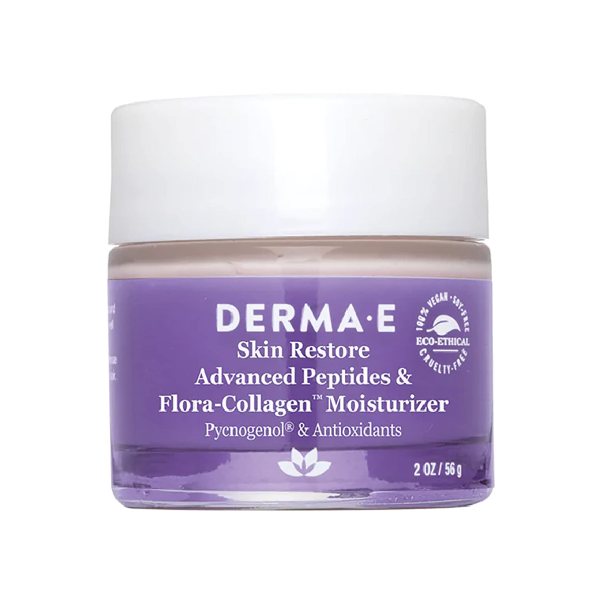 Derma E cream texture closeup highlighting rich hydrating formula