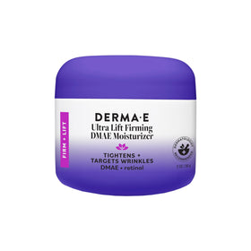 Derma E jar front view showing product packaging and brand uplift benefits