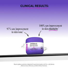 Derma E close-up of cream texture demonstrating rich hydrating finish