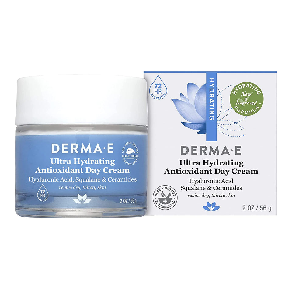 DERMA E front packaging showing full product and benefits