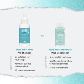 Derma E hands massaging scalp during application to show easy use