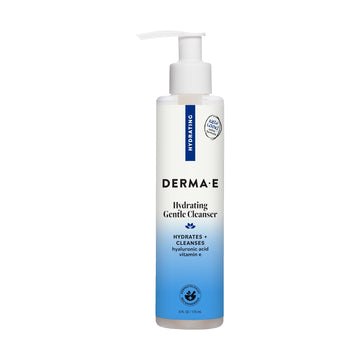 Derma E front packaging showing bottle and benefits for hydrated skin