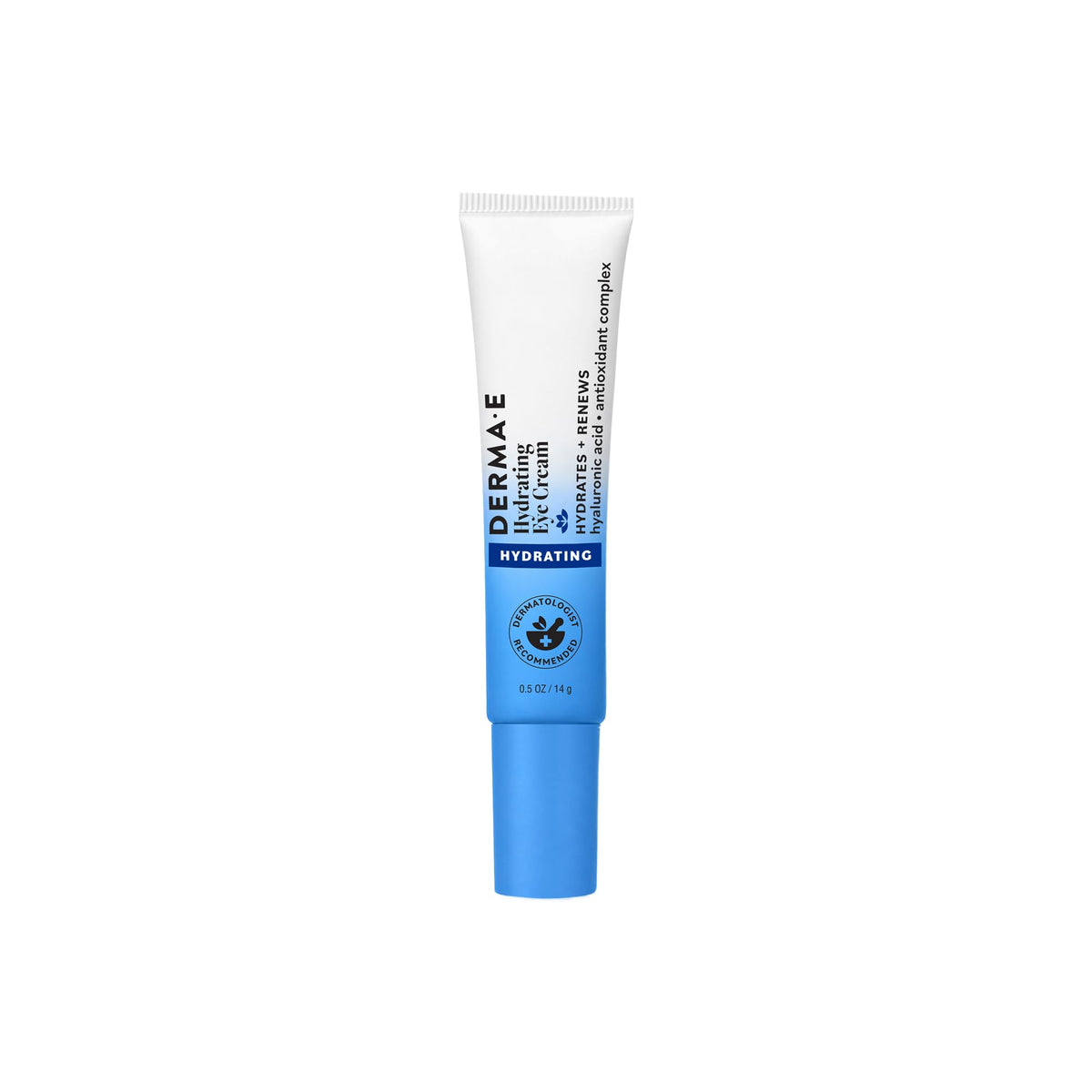 Derma E front tube view showing packaging and product name for easy identification
